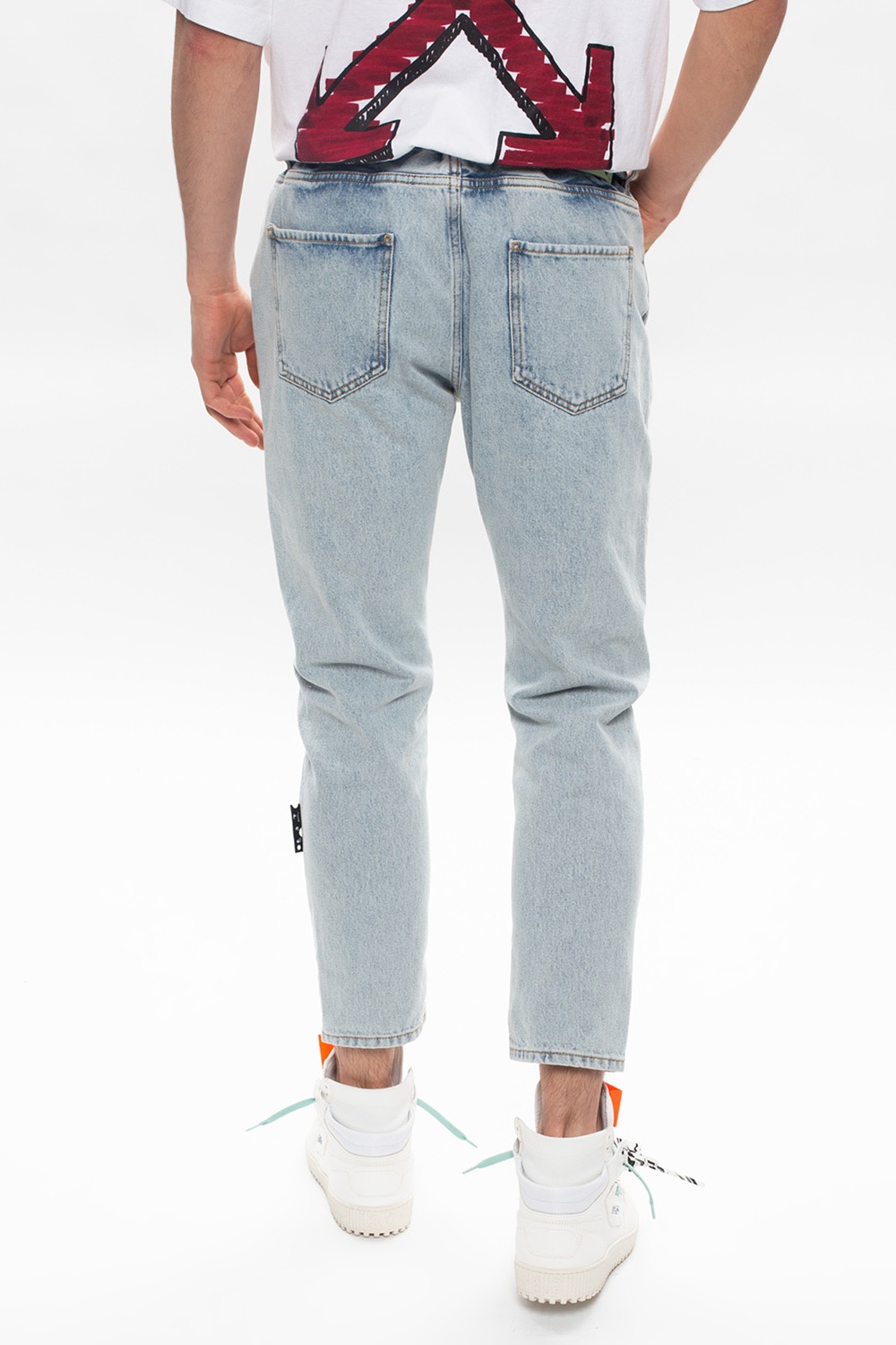 Light blue Jeans with logo Off - SchaferandweinerShops Japan